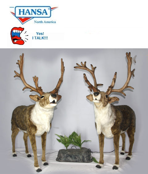 Hansatronics Duet TALKING and SINGING Nordic Reindeer (0728)