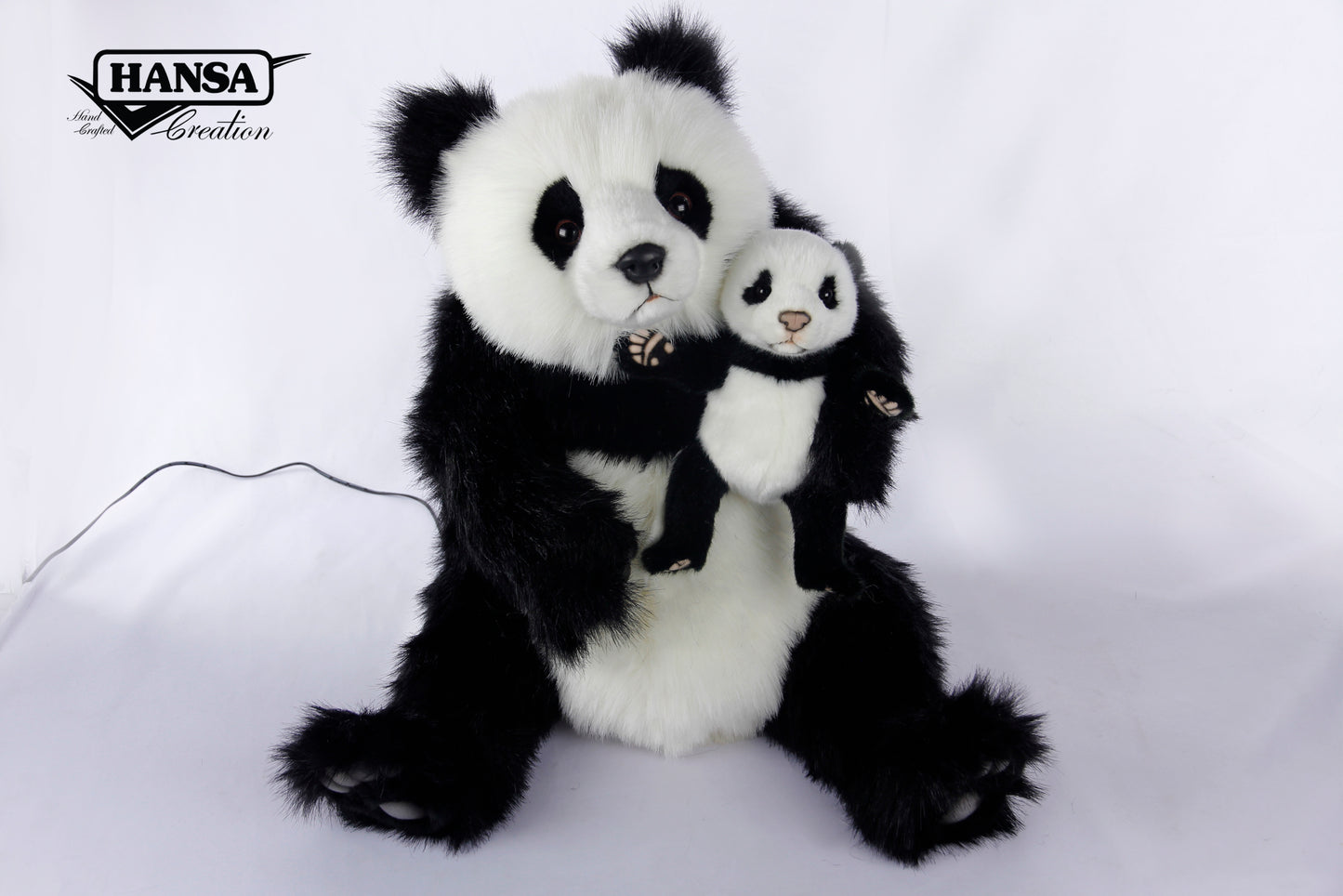 Hansatronics Mechanical Panda Bear with Baby (0787)