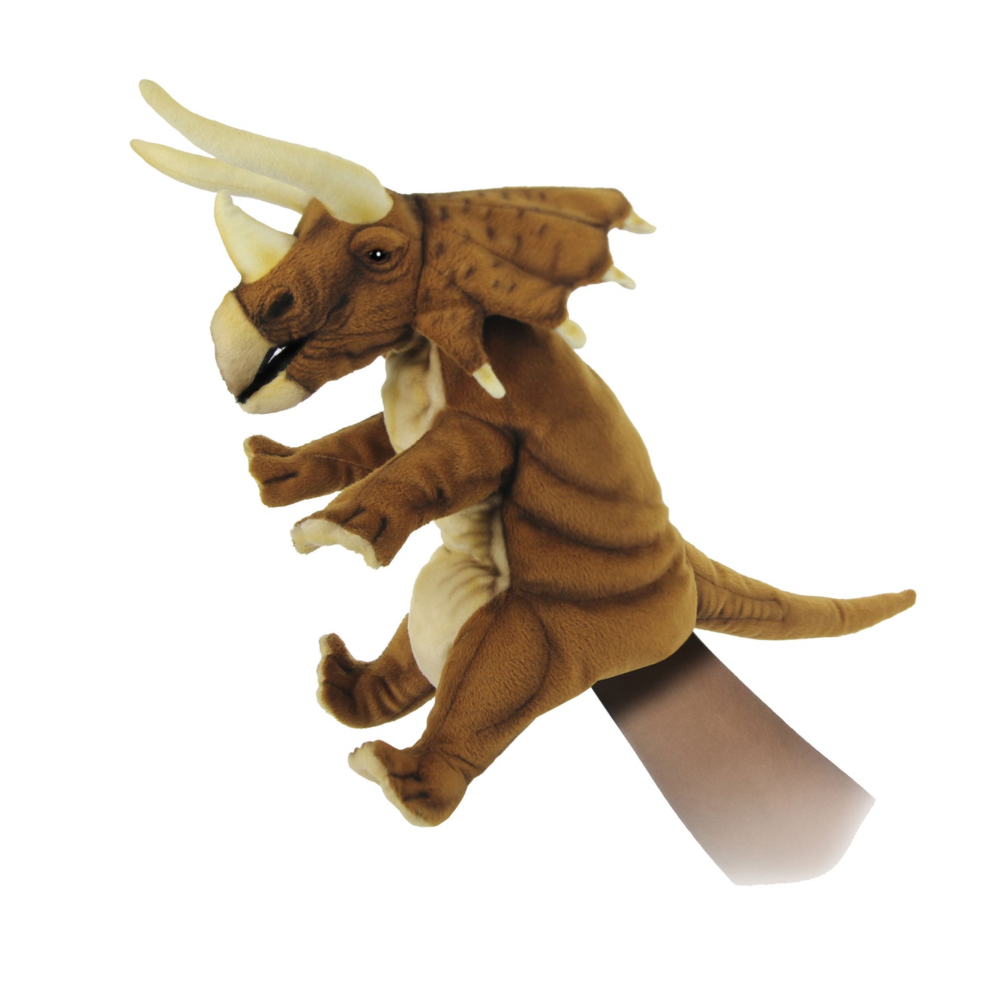 Triceratops Puppet (Rust Brown) (7746)