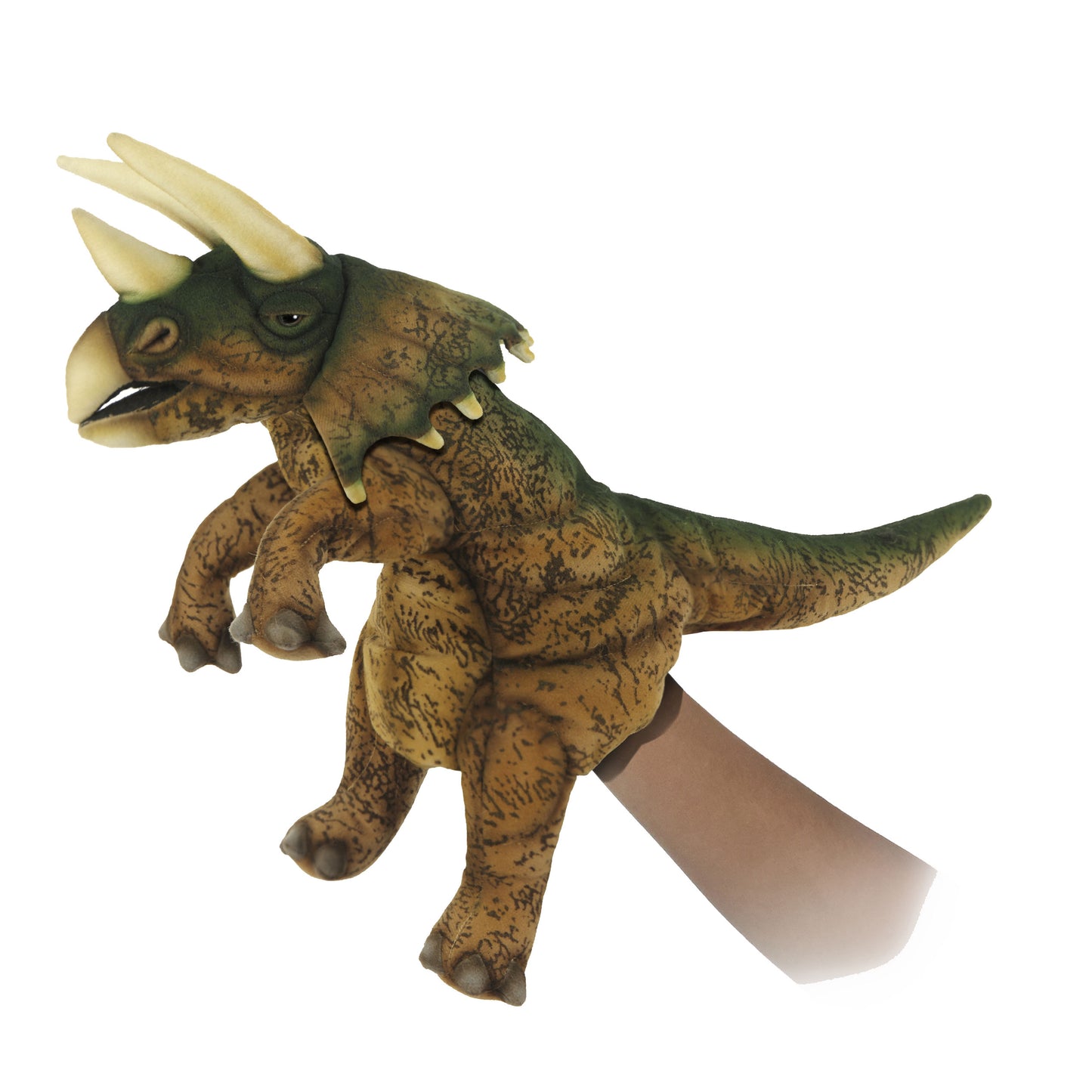 Triceratops Puppet (Brown/Green) (7759)