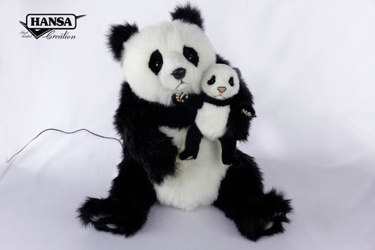 Hansatronics Mechanical Panda Bear with Baby (0787)