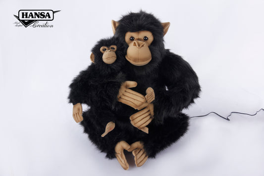 Hansatronics Mechanical Chimp with Baby (0783)